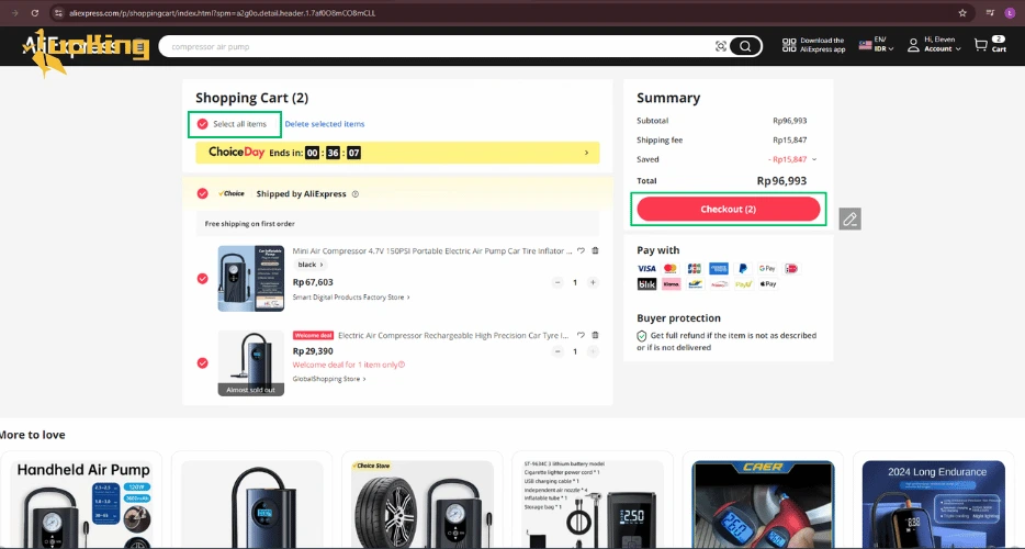 cara beli di alibaba express