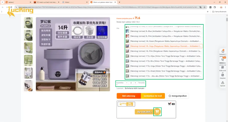 cara belanja di taobao